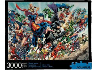 Los mejores puzzles de DC - Puzzle de héroes de Dc de 3000 piezas de Aquarius - Puzzles de personajes de DC