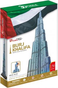 Los mejores puzzles de Dubai - Puzzle de ciudades del mundo - Puzzle de Burj Khalifa en 3D de Dubai de 136 piezas