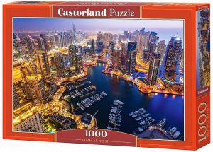 Los mejores puzzles de Dubai - Puzzle de ciudades del mundo - Puzzle de Dubai de noche de 1000 piezas de Castorland