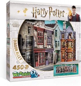 Los mejores puzzles de Harry Potter en 3D - Puzzle de El Callejón Diagón de 450 piezas en 3D de Wrebbit - Puzzles en 3D