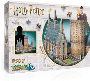 Los mejores puzzles de Harry Potter en 3D - Puzzle del Gran Salón de Hogwarts de 850 piezas en 3D de Wrebbit - Puzzles en 3D