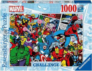 Los mejores puzzles de Marvel - Puzzle de los héroes de Marvel de 1000 piezas de Challenge de Ravensburger - Puzzles de personajes de Marvel