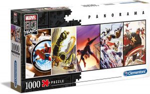 Los mejores puzzles de Marvel - Puzzle de los héroes de Marvel de 1000 piezas de Clementoni Panorama - Puzzles de personajes de Marvel