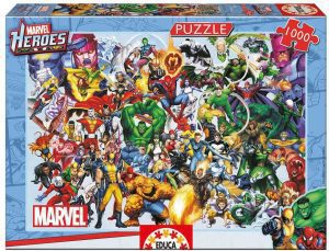 Los mejores puzzles de Marvel - Puzzle de los héroes de Marvel de 1000 piezas de Educa - Puzzles de personajes de Marvel