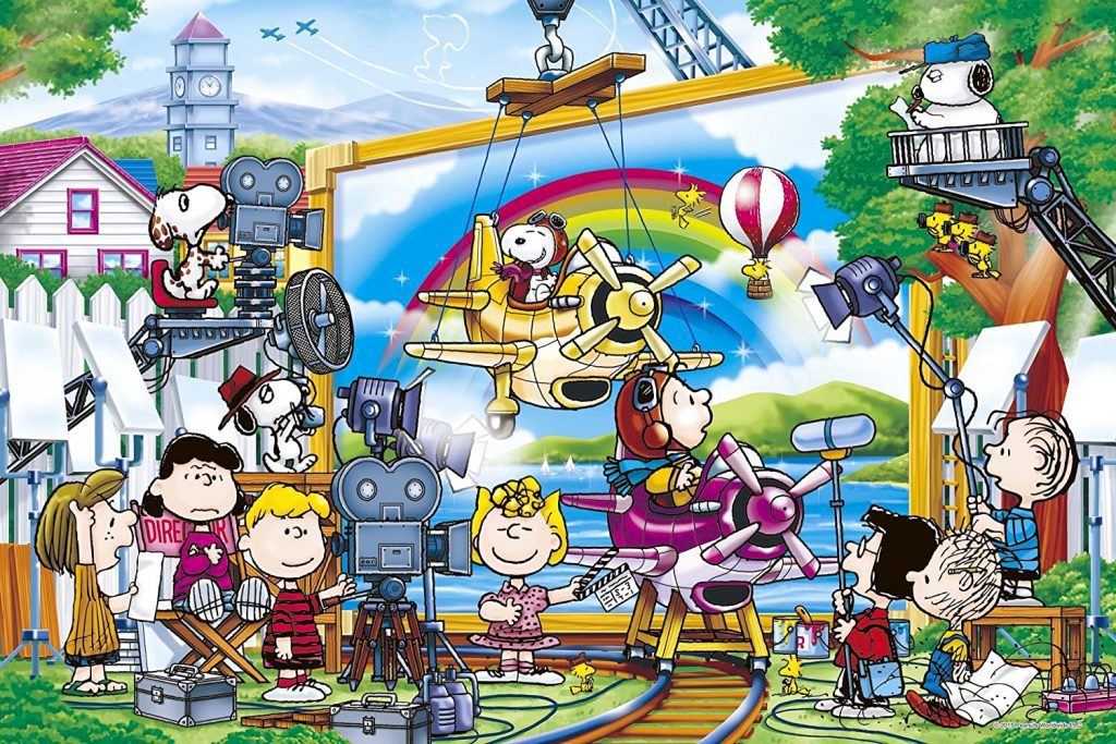 Quebra-cabeça 1000 peças Snoopy e seus amigos nos Alpes - Peanuts