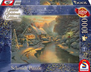 Los mejores puzzles de Thomas Kinkade - Puzzle de Casa en el Bosque de Navidad de Thomas Kinkade de Schmidt de Disney