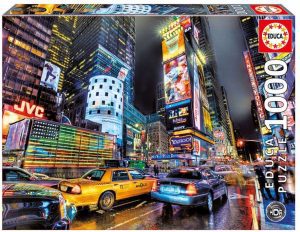 Los mejores puzzles de Times Square - Puzzle de Times Square en Nueva York de noche de 1000 piezas de Educa