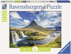 Los mejores puzzles de cataratas y cascadas - Puzzle de Cascada Kirkjufell en Islandia de 1000 piezas de Raevnsburger