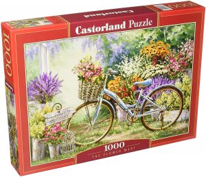 Los mejores puzzles de flores - Puzzle de bicicleta con flores de 1000 piezas de Castorland