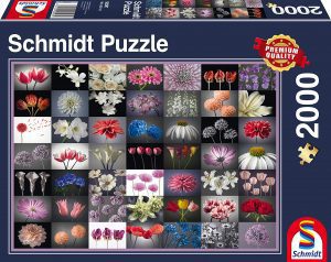 Los mejores puzzles de flores - Puzzle de tipos de flores de 2000 piezas de Schmidt