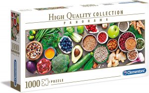 Los mejores puzzles de frutas - Puzzle de panorama de verduras de 1000 piezas de Clementoni