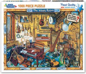 Los mejores puzzles de instrumentos musicales - Puzzle de tienda de mÃºsica de 1000 piezas de White Mountain Puzzles