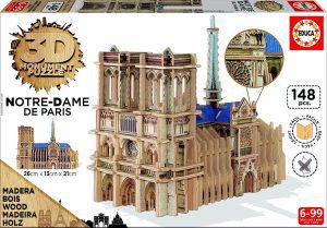 Los mejores puzzles de la Catedral de Notre Dame - Puzzle de Notre Dame en 3D de Educa de madera de 148 piezas