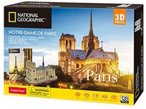 Los mejores puzzles de la Catedral de Notre Dame - Puzzle de Notre Dame en 3D de National Geographic de 128 piezas