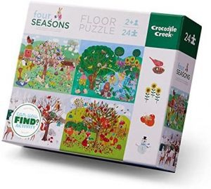 Los mejores puzzles de las estaciones - Puzzle de las 4 estaciones de 24 piezas de Crocodile Creek