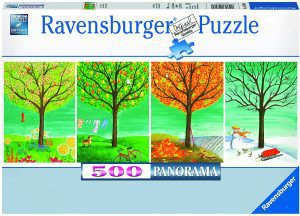 Los mejores puzzles de las estaciones - Puzzle de panorama de Ã¡rbol de Ravensburger de 500 piezas