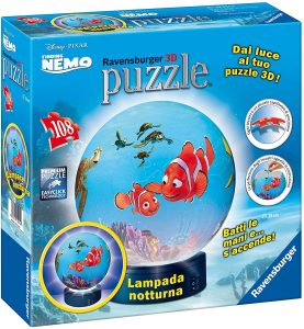 Los mejores puzzles de lámparas nocturnas en 3D de Ravensburger - Puzzle de lámpara nocturna de Buscando a Nemo de 108 piezas de Ravensburger
