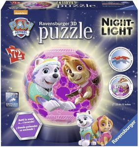 Los mejores puzzles de lámparas nocturnas en 3D de Ravensburger - Puzzle de lámpara nocturna de La Patrulla Canina 2 de 72 piezas de Ravensburger