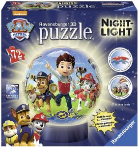Los mejores puzzles de lámparas nocturnas en 3D de Ravensburger - Puzzle de lámpara nocturna de La Patrulla Canina de 72 piezas de Ravensburger