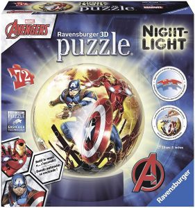 Los mejores puzzles de lámparas nocturnas en 3D de Ravensburger - Puzzle de lámpara nocturna de los Vengadores de 72 piezas de Ravensburger