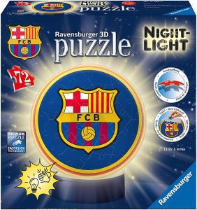 Los mejores puzzles de lámparas nocturnas en 3D de Ravensburger - Puzzle de lámpara nocturna del FC Barcelona de 72 piezas de Ravensburger