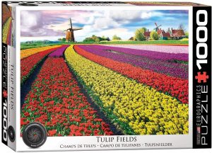 Los mejores puzzles de molinos - Puzzle de molino de tulipanes de 1000 piezas de Eurographics
