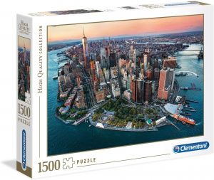 Los mejores puzzles de rascacielos - Puzzles de Skyline - Puzzle de rascacielos de Nueva York Skyline de 1500 piezas de Clementoni