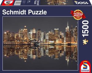 Los mejores puzzles de rascacielos - Puzzles de Skyline - Puzzle de rascacielos de Nueva York Skyline desde el suelo de 1500 piezas de Schmidt