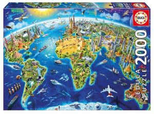 Los mejores puzzles de símbolos del mundo - Puzzle de Símbolos del mundo de 2000 piezas de Educa