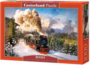 Los mejores puzzles de trenes - Puzzle de tren en la nieve de 1000 piezas de Castorland