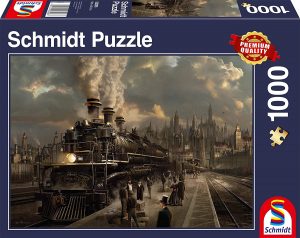 Los mejores puzzles de trenes - Puzzle de tren industrial de 1000 piezas de Schmidt