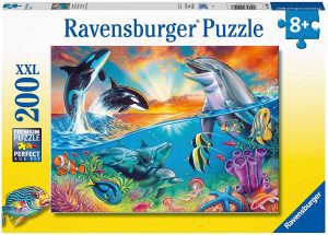 Los mejores puzzles de vida submarina - Puzzles animales bajo el mar - Puzzle de animales marinos de 200 piezas de Ravensburger