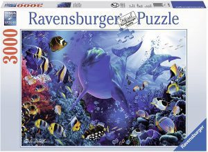 Los mejores puzzles de vida submarina - Puzzles animales bajo el mar - Puzzle de delfines Bajo el Mar de 3000 piezas de Clementoni
