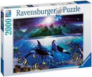 Los mejores puzzles de vida submarina - Puzzles animales bajo el mar - Puzzle de orcas Bajo el Mar de 2000 piezas de Ravensburger