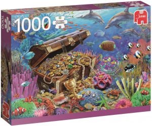 Los mejores puzzles de vida submarina - Puzzles animales bajo el mar - Puzzle de tesoro Bajo el Mar de 1000 piezas de Jumbo