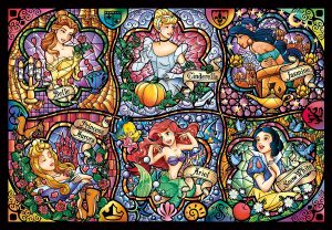 Los mejores puzzles de vidrieras Disney - Puzzle de vidriera de princesas Disney de 500 piezas de Tenyo