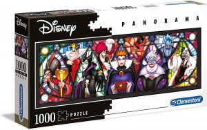 Los mejores puzzles de villanos de Disney - Puzzle de panorama de villanos de Disney de 1000 piezas de Clementoni