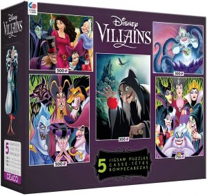 Los mejores puzzles de villanos de Disney - Puzzle de panorama de villanos de Disney de 5x1