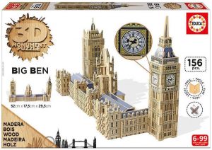 Los mejores puzzles del Big Ben en 3D de Londres - Puzzle del Big Ben en 3D de 156 piezas de Educa