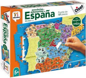 Los mejores puzzles del Mapa de España - Puzzle de Mapa de España de 137 piezas de Diset