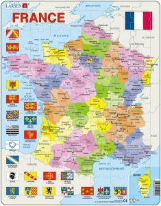 Los mejores puzzles del Mapa de Francia - Puzzle de mapa de Francia de 70 piezas de Larsen