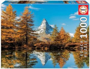 Los mejores puzzles del Monte Cervino - Matterhorn - Puzzle de montaÃ±as del mundo - Puzzle del Monte Cervino de 1000 piezas de Educa
