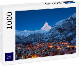 Los mejores puzzles del Monte Cervino - Matterhorn - Puzzle de montañas del mundo - Puzzle del Monte Matterhorn de noche de 1000 piezas de Lais