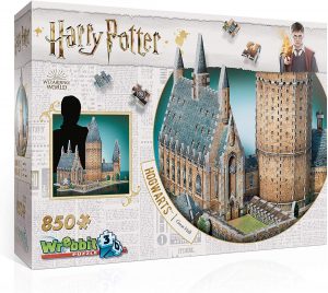 Los mejores puzzles del castillo de Hogwarts - Puzzle de castillo de Hogwarts en 3D de 875 piezas de Wrebbit del Gran Salón