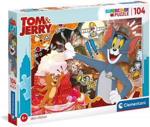 Puzzle de Tomy Jerry tarta de 104 piezas de Clementoni - Los mejores puzzles de Tom y Jerry