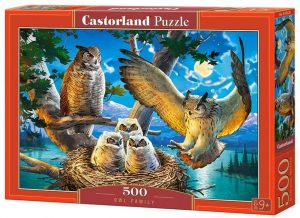 Puzzle de familia de búhos de Castorland de 1000 piezas - Los mejores puzzles de búhos