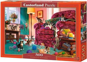 Puzzle de gatos en la casa de Castorland de 500 piezas - Los mejores puzzles de gatos