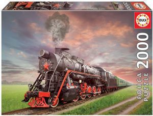 Puzzle de locomotora de vapor de 2000 piezas de Educa - Los mejores puzzles de trenes