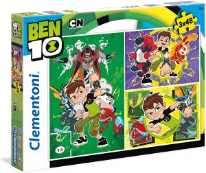 Puzzle de personajes de Ben 10 de 3x48 piezas de Clementoni - Los mejores puzzles de Ben 10 de dibujos animados