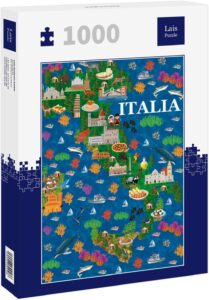 Puzzle Mapa De Italia Con Dibujos De 1000 Piezas